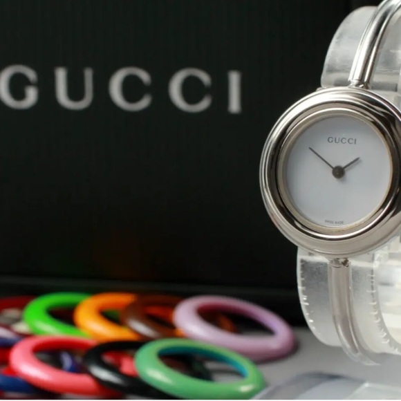 Gucci Luxury Statement Watch STUNNING!😍 Very very RARE!! In Stainless Steel - Picture 7 of 8